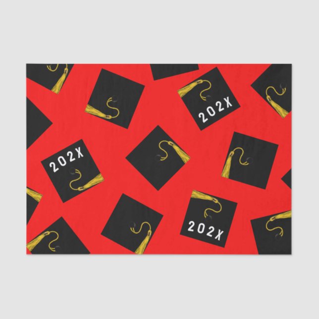 Abschluss 2025 Rot Seidenpapier (Vorderseite)