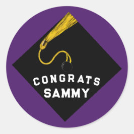 Abschluss 2025 runder aufkleber