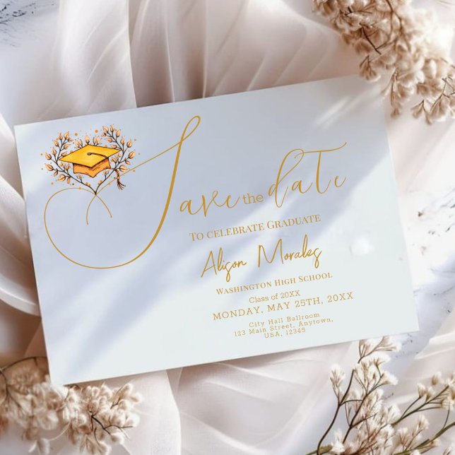 Abschluss 2025 Save the Date Gold Cap (Von Creator hochgeladen)