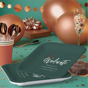 Abschluss 2025 Script Green Grad Party Pappteller