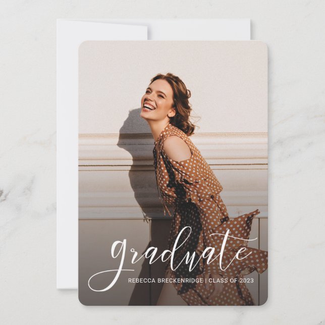 Abschluss 2025 Skript 5 Fotos Grad Ankündigung (Vorderseite)