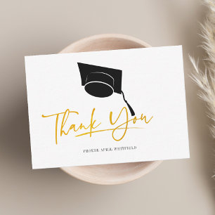 Abschluss 2026 Abschlussmütze Danke Mitteilungskarte