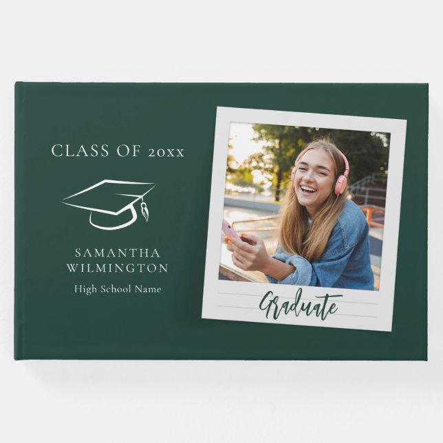 Abschluss 2026 Foto Script Grad Party Gästebuch (Vorderseite)