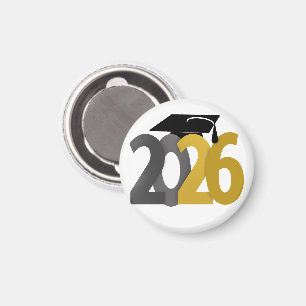 Abschluss 2026: Gold und Grau Magnet