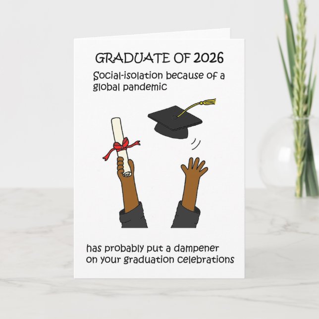 Abschluss 2026 Gratulation Afroamerikaner  Karte (Vorderseite)