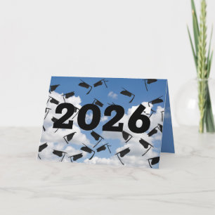 Abschluss 2026 Hüte im Himmel   Karte
