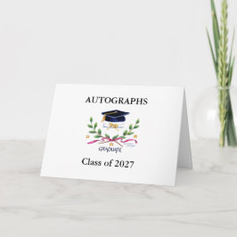 Abschluss 2027 Autogramme Signaturen Erinnerungsst Karte