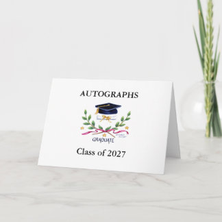 Abschluss 2027 Autogramme Signaturen Erinnerungsst Karte
