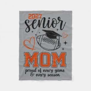 Abschluss 2027 Senior Football-Mama Stolz Familie Fleecedecke