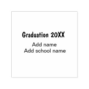 Abschluss 20XX Jahr Jahr Name Schule Grün modern Permastempel