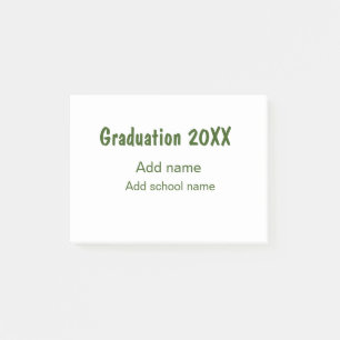 Abschluss 20XX Jahr Jahr Name Schule Grün modern Post-it Klebezettel