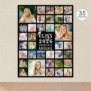 Abschluss 35 Foto-Collage Abiturjahrgang Jahr Abso Poster