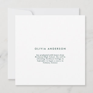 Abschluss 4 Foto Moderne Ankündigung Grün 