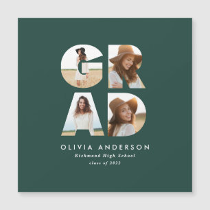 Abschluss 4 Foto Moderne Ankündigung Grün 