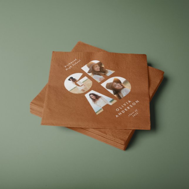 Abschluss 4 Foto Moderne personalisierte Terrakott Serviette (Von Creator hochgeladen)