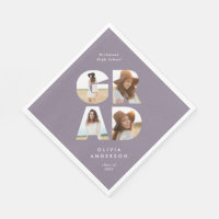 Abschluss 4 Foto Modernes, personalisiertes lila C