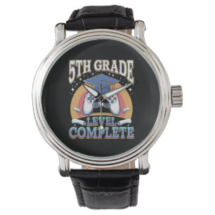 Abschluss 5. Klasse Abitur Gaming Gamer Armbanduhr