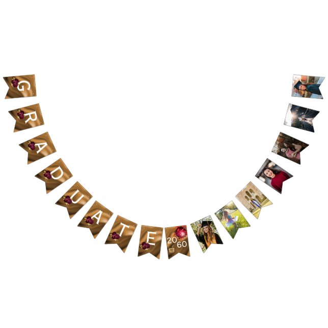Abschluss 7 FotoCollage 2025 Disco Party Wimpelkette (Alle)