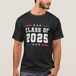 Abschluss Abiturklasse 2025 USA-Flaggenfarbe Pro T-Shirt