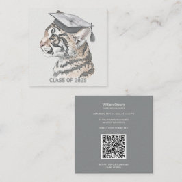 Abschluss-Abschlusskarte mit QR-Code Begleitkarte