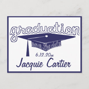 Abschluss-Absolvent-Save the Date Karte