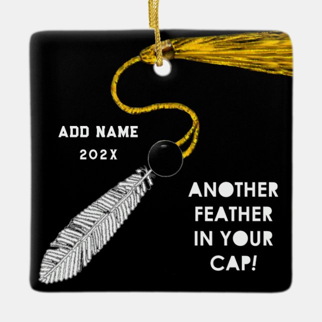 Abschluss Advanced Degree Keepake-Geschenk Keramikornament (Vorderseite)