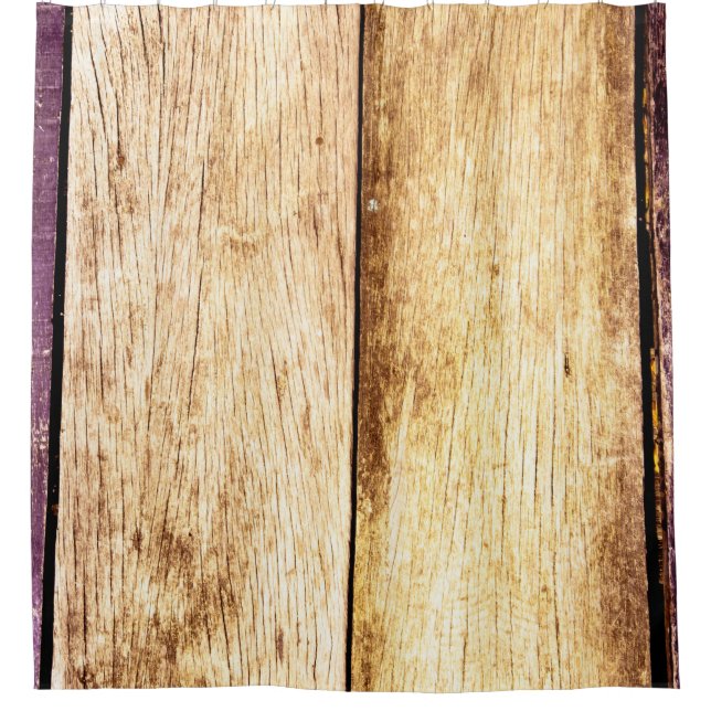Abschluss alter Holztextur Duschvorhang (Vorderseite)