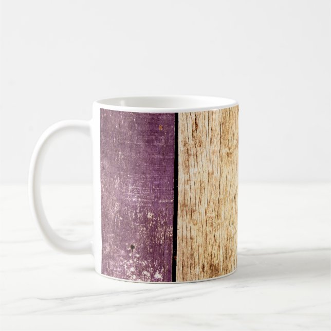 Abschluss alter Holztextur Kaffeetasse (Links)