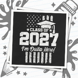 Abschluss Amerikanische Flagge Abschlussklasse 202 Serviette