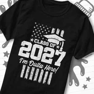Abschluss Amerikanische Flagge Abschlussklasse 202 T-Shirt