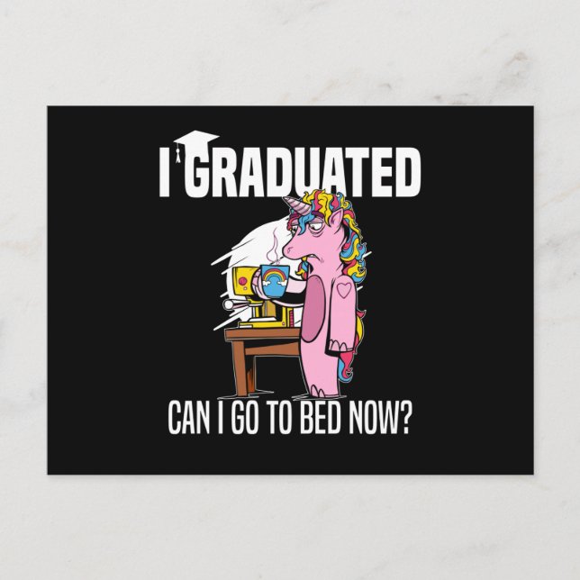 Abschluss an der Mittelschule Postkarte (Vorderseite)