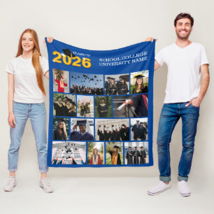 Abschluss-Andenkenfoto der Blue Class 2026 Fleecedecke