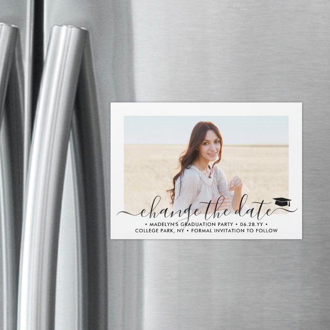 Abschluss ändern das Datum, an dem das Foto versch Magneteinladung (Von Creator hochgeladen)