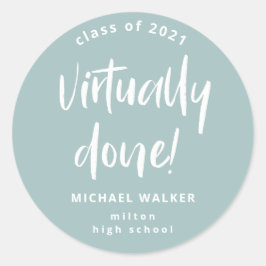 Abschluss Ankündigung Classic Runder Aufkleber