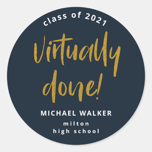 Abschluss Ankündigung Classic Runder Aufkleber (Vorderseite)