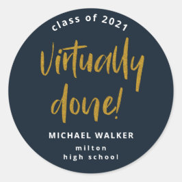 Abschluss Ankündigung Classic Runder Aufkleber