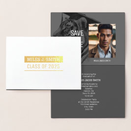 Abschluss Ankündigung Einladung Foil Card