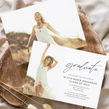 Abschluss Ankündigung Foto Minimalistisch