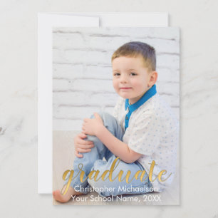 Abschluss-Ankündigung für Skript zwei Fotos Einladung