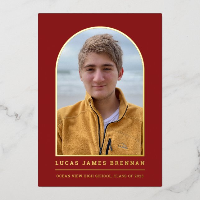 Abschluss Ankündigung Grad Fotokarte (Vorderseite)