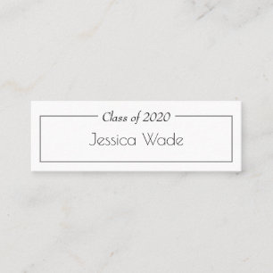 Abschluss Ankündigung Name Card Rose Gold Streife
