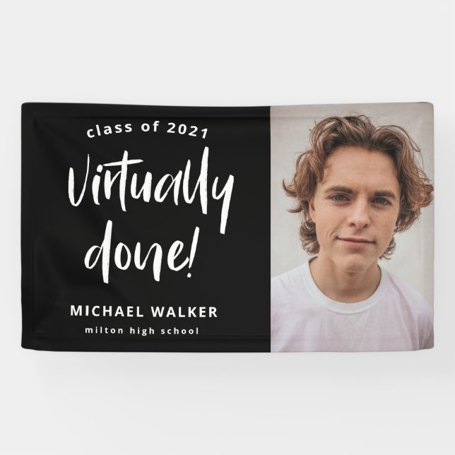 Abschluss-Ankündigung praktisch abgeschlossen Banner (Horizontal)