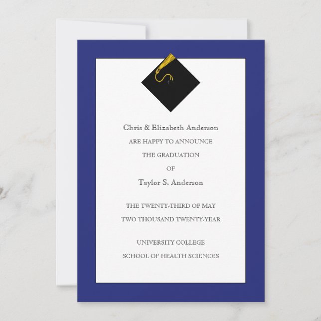 Abschluss Ankündigung Royal Blue (Vorderseite)