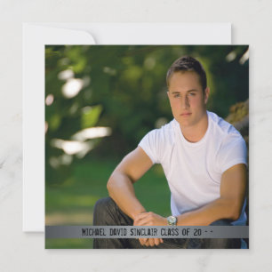 Abschluss-Ankündigung von Metal Boys Foto Einladung