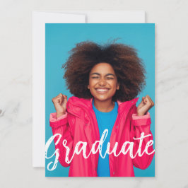 Abschluss Annoucement Foto Flat Card