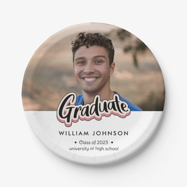 Abschluss Announcement Class 2023 Pappteller (Vorderseite)