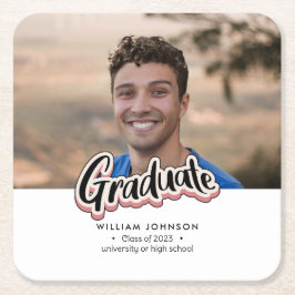 Abschluss Announcement Class 2023 Rechteckiger Pappuntersetzer