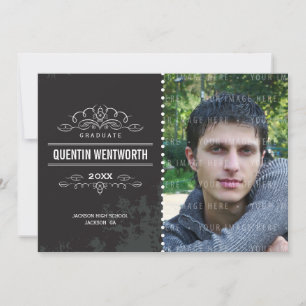 ABSCHLUSS ANNOUNCEMENT coole Schleife Vintag schwa Ankündigung