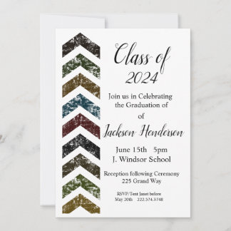 Abschluss Arrow Invitation Class of 2024 Einladung