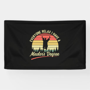 Abschluss Art Ich habe einen Master-Abschluss Banner